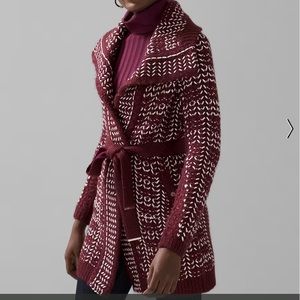 White House Black Market Plaid Sweater Coat XS